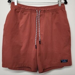 LL Bean Swim Trucks Mens Medium Burnt Orange Lined Vacation Summer Pool